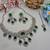 Green yellow gold premium designer american diamond and stone work necklace set
