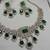 Green yellow gold premium designer american diamond and stone work necklace set