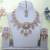 Purple yellow gold premium designer american diamond and stone work necklace set