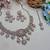 Purple yellow gold premium designer american diamond and stone work necklace set