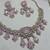Purple yellow gold premium designer american diamond and stone work necklace set