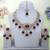 Maroon yellow gold premium designer american diamond and stone work necklace set