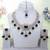 Blue yellow gold premium designer american diamond and stone work necklace set