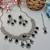 Blue yellow gold premium designer american diamond and stone work necklace set