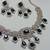 Blue yellow gold premium designer american diamond and stone work necklace set