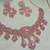 Purple rose gold premium designer american diamond and stone work necklace set