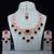 Maroon rose gold premium designer american diamond and stone work necklace set