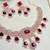 Maroon rose gold premium designer american diamond and stone work necklace set