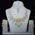 Green rose gold premium designer american diamond and stone work necklace set