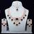 Blue rose gold premium designer american diamond and stone work necklace set