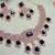 Blue rose gold premium designer american diamond and stone work necklace set