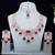 Purple rose gold premium designer american diamond and stone work necklace set