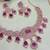 Purple rose gold premium designer american diamond and stone work necklace set