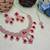 Pink rose gold premium designer american diamond and stone work necklace set