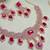 Pink rose gold premium designer american diamond and stone work necklace set