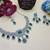 Green rhodium premium designer american diamond and stone work necklace set