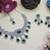 Green rhodium premium designer american diamond and stone work necklace set