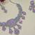 Purple rhodium premium designer american diamond and stone work necklace set