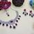Maroon rhodium premium designer american diamond and stone work necklace set