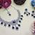Blue rhodium premium designer american diamond and stone work necklace set
