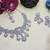 Pink rhodium premium designer american diamond and stone work necklace set