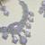 Pink rhodium premium designer american diamond and stone work necklace set