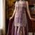 Onion pink embroidered shimmer silk kurta with palazzo and dupatta set