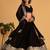 Black Sequins Embroidered Faux Blooming Lehenga Choli With Dupatta