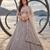 LIGHT GREY NET BEATS & THREAD EWMBROIDERY WITH SEQUINCE WORK FESTIVE LEHENGA CHOLI SET FOR WOMEN'S