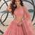 LIGHT PINK NET BEATS & THREAD EWMBROIDERY WITH SEQUINCE WORK FESTIVE LEHENGA CHOLI SET FOR WOMEN'S