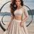 OFF WHITE CREAM NET BEATS & THREAD EWMBROIDERY WITH SEQUINCE WORK FESTIVE LEHENGA CHOLI SET FOR WOMEN'S