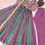 Purple&teal silk blend readymade anarkali suit with embroidery & beads work