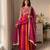 Rani&rust silk blend readymade anarkali suit with embroidery & beads work