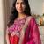 Rani&rust silk blend readymade anarkali suit with embroidery & beads work