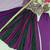 Violet&green silk blend readymade anarkali suit with embroidery & beads work