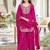 Rani pink chinon readymade suit with embroidery & sequence work