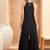 Black rayon embroidered sleeveless kurta pant ethnic stylish co-ord set