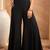Black rayon embroidered sleeveless kurta pant ethnic stylish co-ord set
