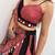 Coral & Black Rayon Readymade Navratri Lehenga Choli with Embroidery & Mirror Work