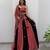 Coral & Black Rayon Readymade Navratri Lehenga Choli with Embroidery & Mirror Work