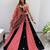 Coral & Black Rayon Readymade Navratri Lehenga Choli with Embroidery & Mirror Work