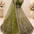 Olive Color Zari Embroidery,Sequins And Beads Work Net Lehenga Choli