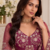 Plum Color Zari Embroidery,Sequins And Beads Work Net Lehenga Choli