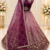 Plum Color Zari Embroidery,Sequins And Beads Work Net Lehenga Choli