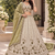 Light Cream Color Thread,Sequins And Beads Work Silk_Blend Lehenga Choli