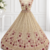 Light Cream Color Thread,Sequins And Beads Work Silk_Blend Lehenga Choli