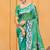 emerald green color beautiful soft silk blend woven designer partywear ethnic saree