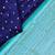 Blue turquoise  silk blend jacuard work festival saree with unstitched blouse piece