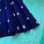 Blue turquoise  silk blend jacuard work festival saree with unstitched blouse piece