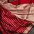 Red silk blend jacuard work festival saree with unstitched blouse piece